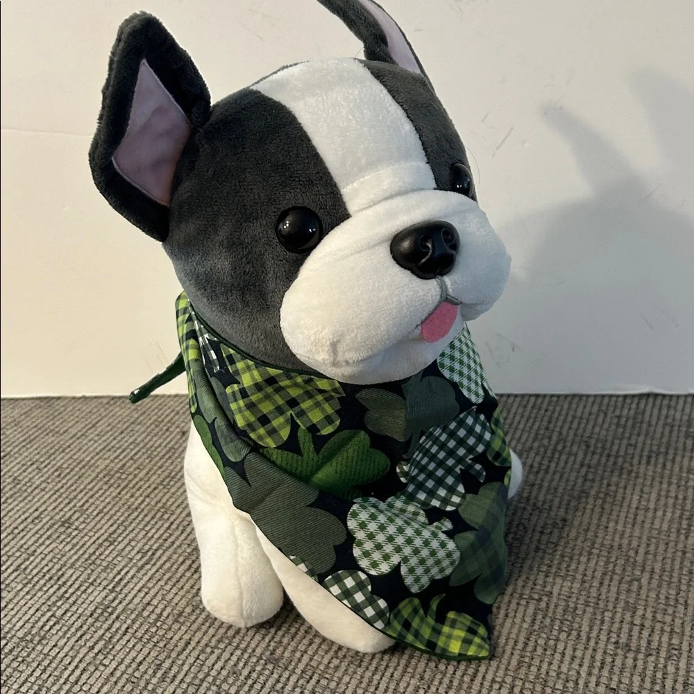 🟣 4/$15 St Patrick’s day shamrock dog bandana NEW handmade one size